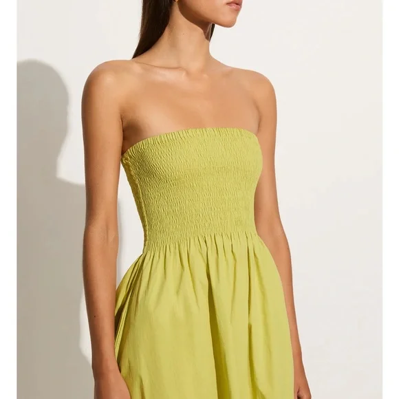 farm rio off white richilieu eyelet midi dress Off-White Richelieu V Neck Sleeveless Midi Dress